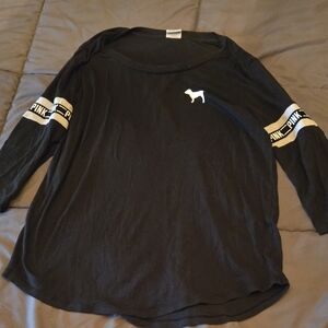 PINK Victoria's Secret Black Tee Women's Medium